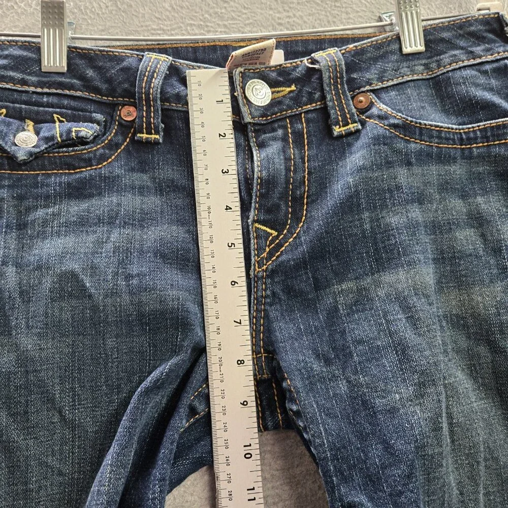 True Religion Men‎ Jean Shorts 31 Blue Denim Cuffed Medium Wash 12
